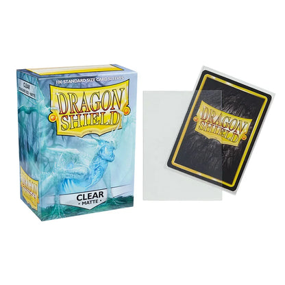 100pcs/Box 66*91cm Matte Cards Sleeves Dragon Shield Cards Cover Cards Protector for PTCG/Star Cards - clear