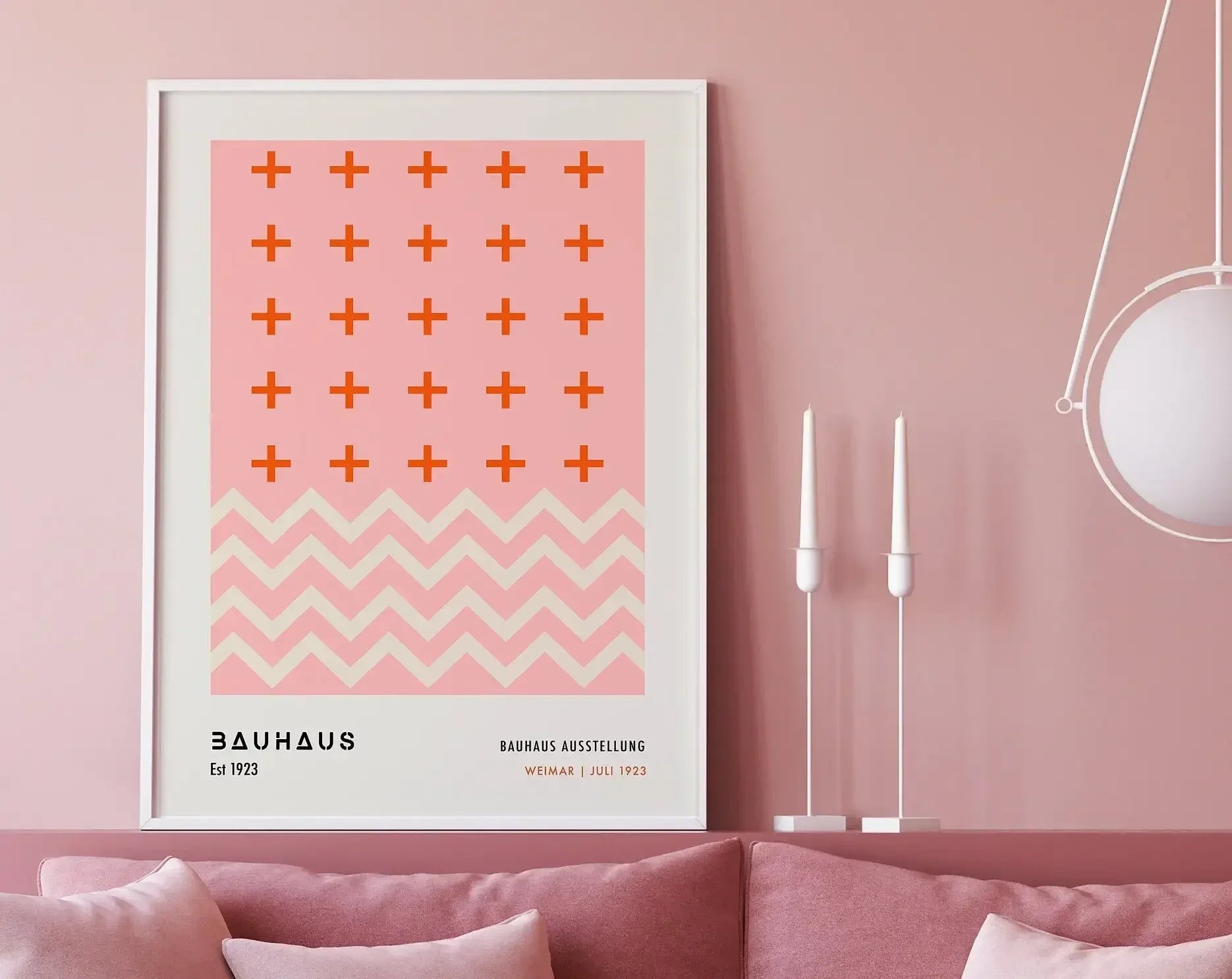 Mid Century Bauhaus Geometric Canvas Prints Poster Retro Abstract Wall Art Painting Pics for Modern Living Room Home Decorati