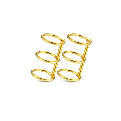 2-6Pcs Binding Book Rings 3 Ring Metal Loose Leaf Binders Book Rings Snap on Index Card Binder for Photo and Paper Organizati