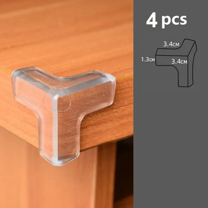 4/10pcs Children Anti Collision Corner Edge Protection Guards Baby Safety Corner Silicone Protector Table Soft Transparent - 