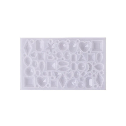 1PCS DIY mirror jewelry crystal Epoxy resin mold love geometry moon variety gemstone pendant mold - mold