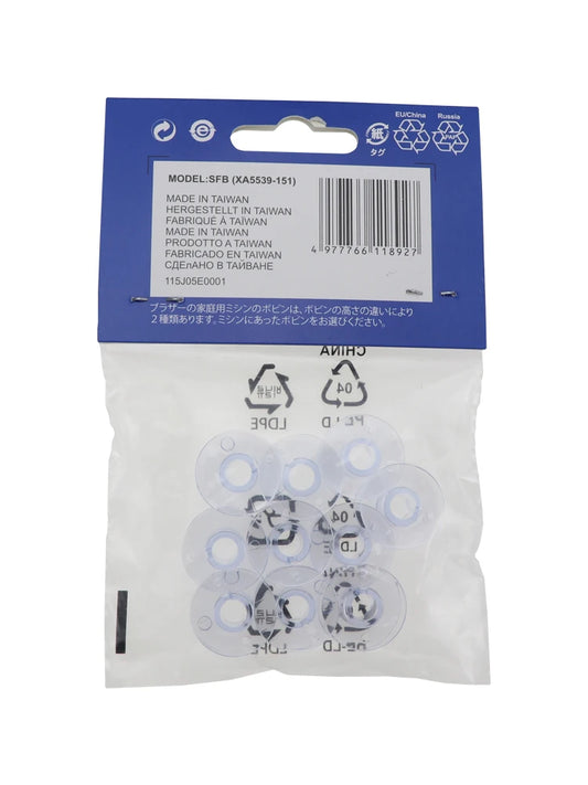 Brother Bobbin 11.5mm SEWING MACHINE BOBBINS10pcs SFB XA5539-151 Brother Domestic Sewing Machine Bobbin Sa156