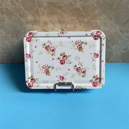 Vintage Metal Storage Canister with Lid – Durable Cookie & Candy Box, Aesthetic Organizer, Ideal Gift for All Occasions - Ivo