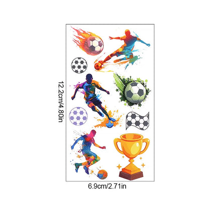 10pcs Soccer Temporary Tattoo Stickers Kids Boys Birthday Party Favors Sport Football Party Decoration Pinata Fillers Toy Gif