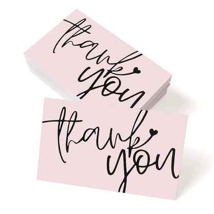 50Pcs Thank You Card Small Business Card Thank You Cards for your supporting Business Package Decoration,Wedding Party Suppli