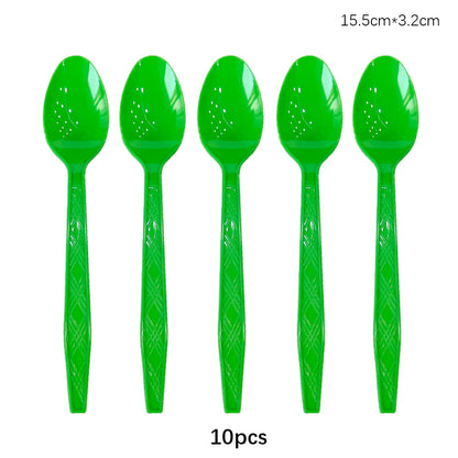 Disposable Knife Fork Spoon Cutlery Set Pink Blue Disposable Tableware Birthday Party Decorations Wedding Baby Shower Supplie