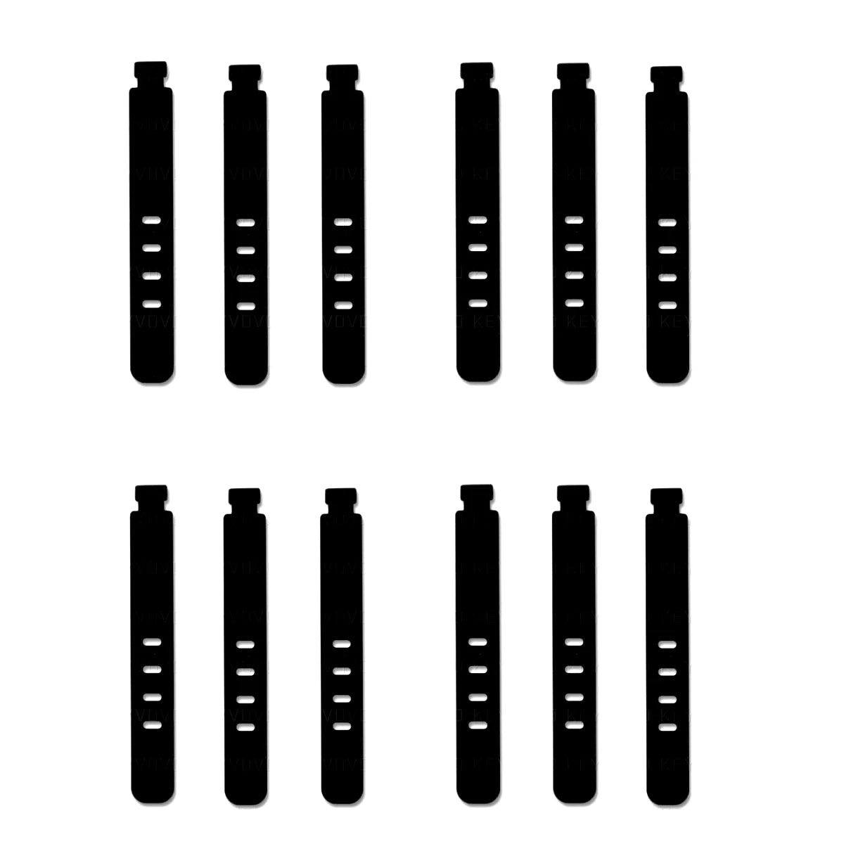 20/12/4PCS Cable Ties Cord Organizer Management Silicone Wire Holder Straps Zip Clips Reusable Tie Wraps Keeperwinder Rubber 