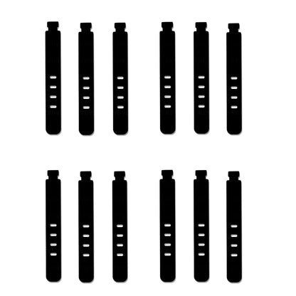 20/12/4PCS Cable Ties Cord Organizer Management Silicone Wire Holder Straps Zip Clips Reusable Tie Wraps Keeperwinder Rubber 