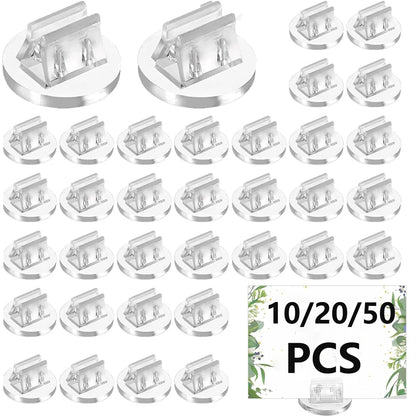 10/20/50Pcs Mini Card Stands Plastic Place Card Holders Paper Miniature Bases Board Clips for Game Wedding Party Price Tags
