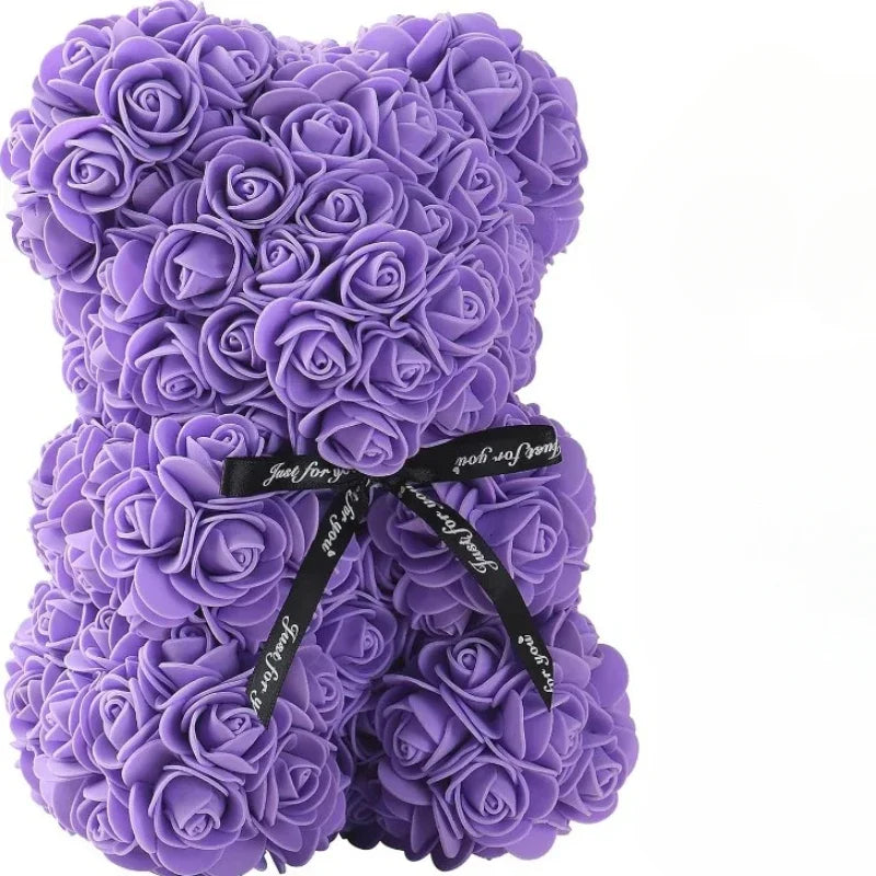 2026 Artificial Flower Eternal Rose Teddy Bear for 520 Mom Mother's Day Birthday Valentine's Day Anniversary Gifts & Decorati