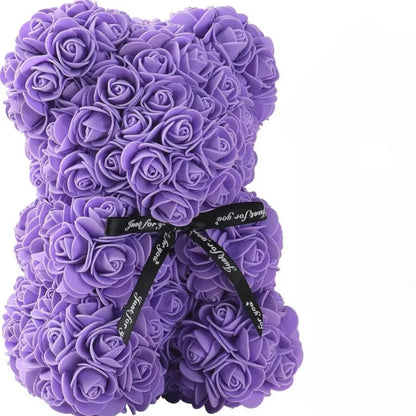 2026 Artificial Flower Eternal Rose Teddy Bear for 520 Mom Mother's Day Birthday Valentine's Day Anniversary Gifts & Decorati