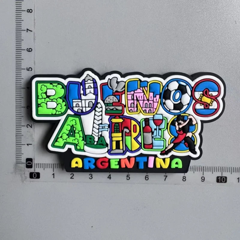 Argentine Travel Souvenirs PVC Fridge Magnets Tourist Souvenir Fridge Decorations Gifts - Argentina F