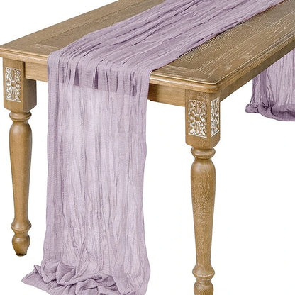 Semi-Sheer Gauze Table Runner Sage Cheesecloth Table Setting Dining Vintage Wedding Decoration Banquets Arches Retro Boho Dec