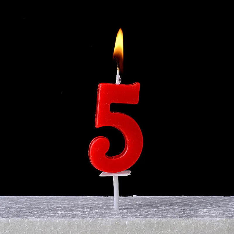 1Pcs Gold Happy Birthday Number Cake Candles 0 1 2 3 4 5 6 7 8 9 Cake Topper Kids Girls Boys Bar Baby Party Supplies Decorati