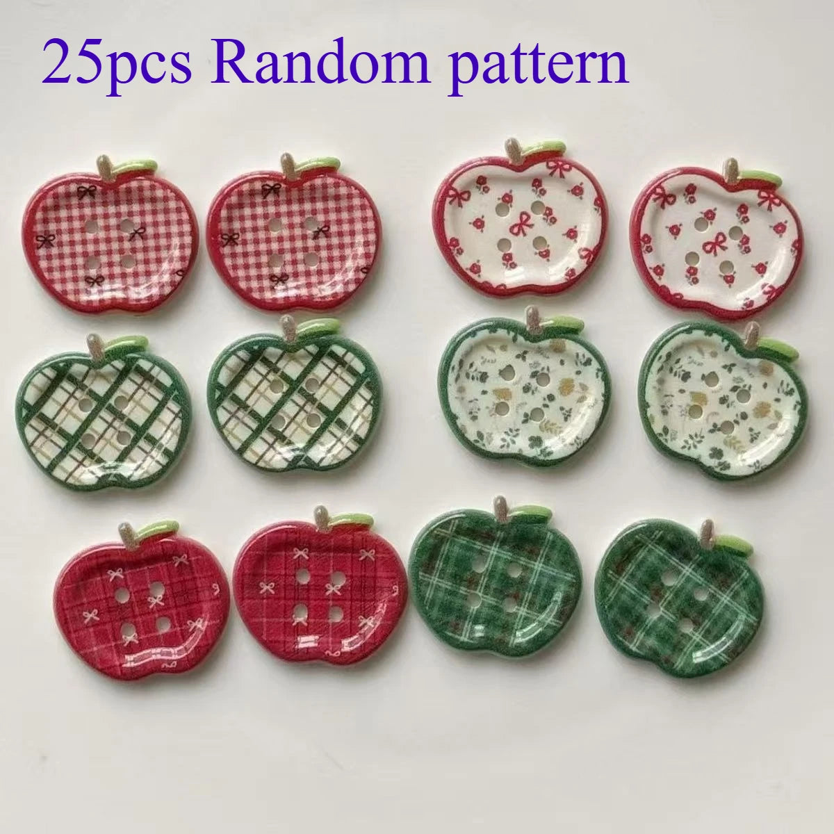 25Pcs Mixed Color Handmade Resin Round 2/4-hole Button for Sewing Clothes Accessories Crafts Scrapbooking DIY Apparel Supplie