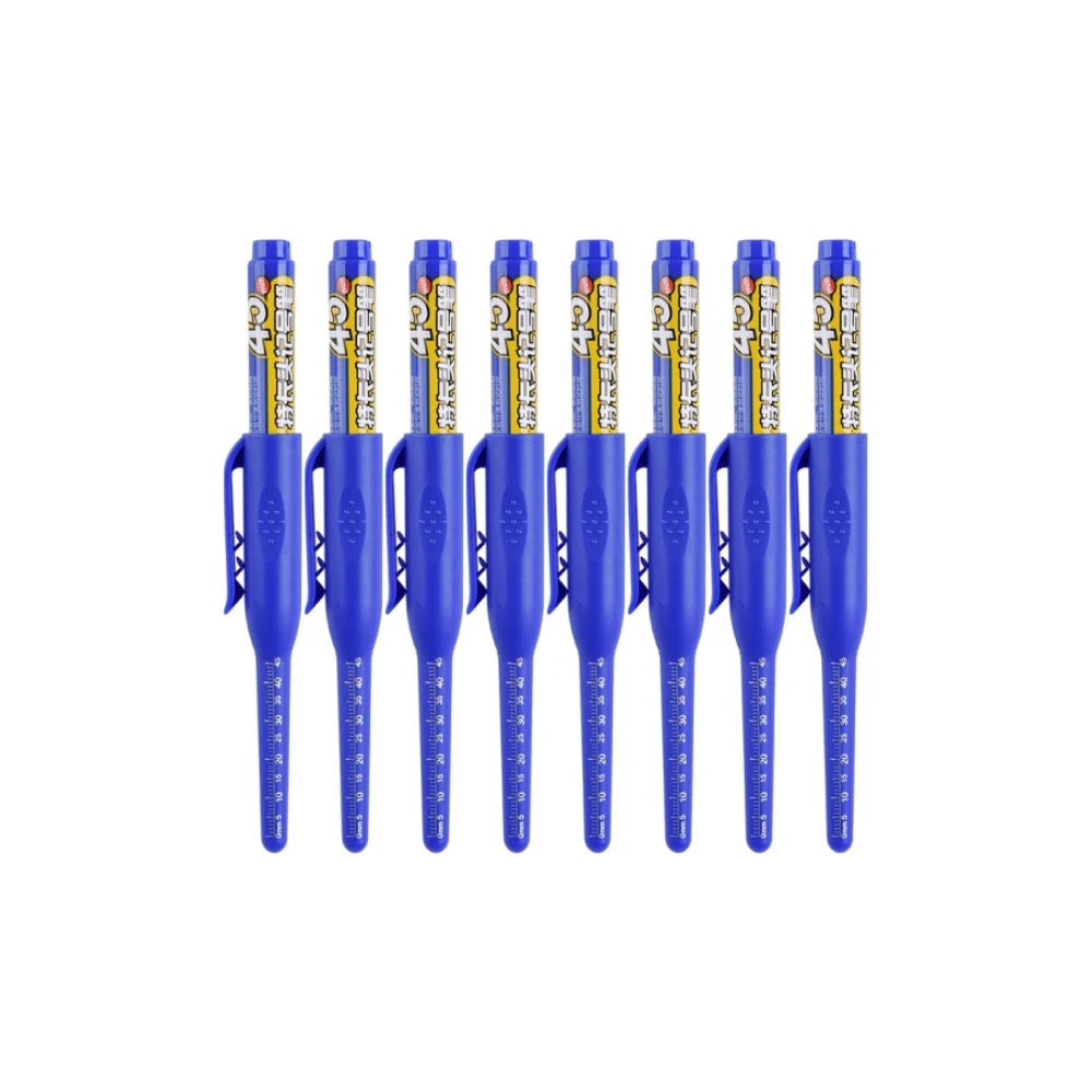 4-40Pcs White/Black/Blue/Red 45mm Deep Hole Marker Pens Long Nib Head Carpenter Pen Waterproof for Measuring Woodworking Offi