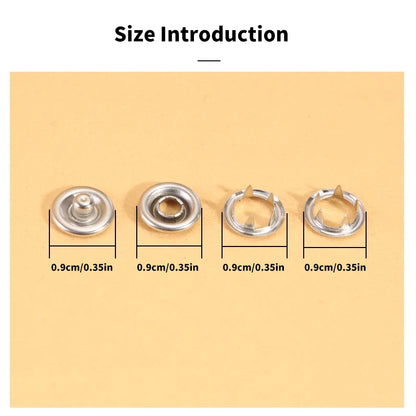 Snap Button Kit With Hand Pressure Pliers 50pcs 100pcs Snaps , Metal Snaps For Sewing, Sewing Snaps For DIY Crafts Clothes Ha