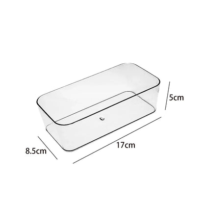 Multiple Sizes Transparent Storage Box Large Capacity Cosmetic Organizer Desktop Jewelry Stationery Makeup Drawer Container