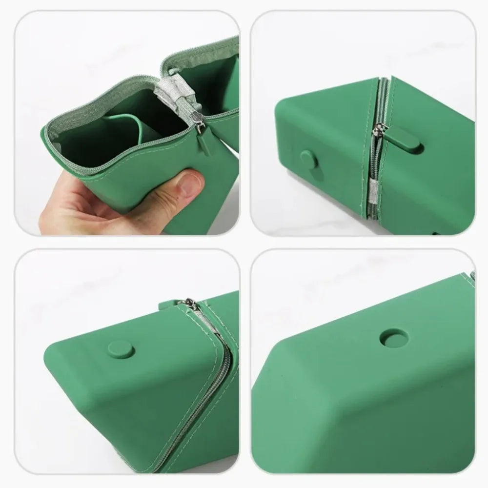 Stylish Silicone Pen Holder-Foldable Desktop Organizer for Office & Study,Multi-Purpose Stationery Cup,Perfect Gift for Stude