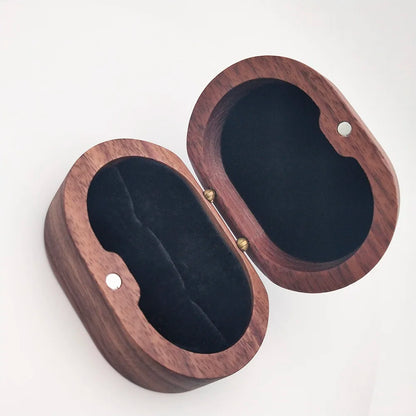 Tangula Custom Men's Stainless Steel Cufflinks For Groom Initials Cufflinks With Oak Gift Box Wedding Bridegroom Jewelry Gift