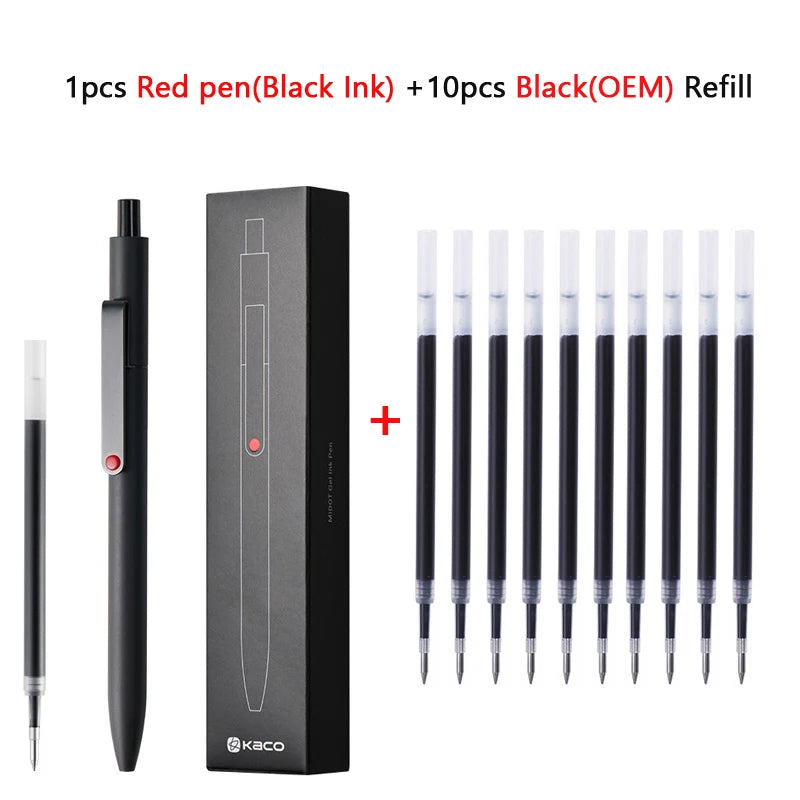 KACO 0.5mm MIDOT Gel Ink Pens, Quick-drying Press Smooth Writing Pen, High Volume for Taking Exams Grading Homework Doing Pap