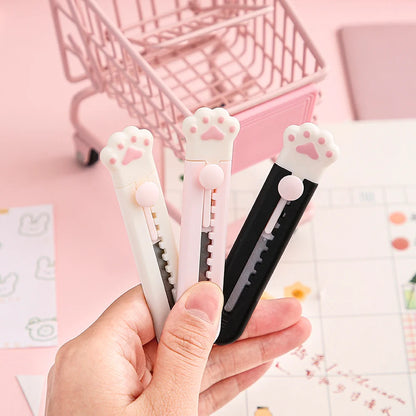 Mr.Paper Mini Portable Cat's Paw Tool Knife Cute Creative Exquisite Handbook Decoration Paper Cutting Stationery Supplies
