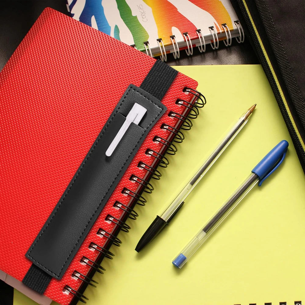 1pc PU Leather Elastic Notebook Band Holders Adjustable Pen Sleeve Pencil Pouch Holder Strap for Notebook Binder