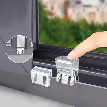 6-Piece Heavy-Duty Sliding Window Lock, Screen Fixing Clip, Window Rail Fixing Safety Clip, Screen Window and Door Safety Plu