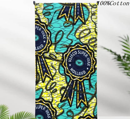 New African Ankara Batik Fabric Super Real Wax African Cotton Material Prints Wax Tissu For Sew 6yards - AS PICTURE T