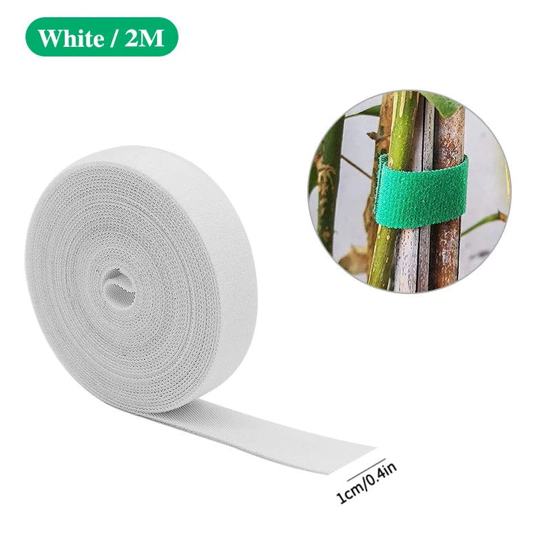 3 Rolls Green Garden Twine Plant Ties Nylon Plant Bandage Garden Hook Loop Bamboo Cane Wrap Support Garden Accessories - Whit