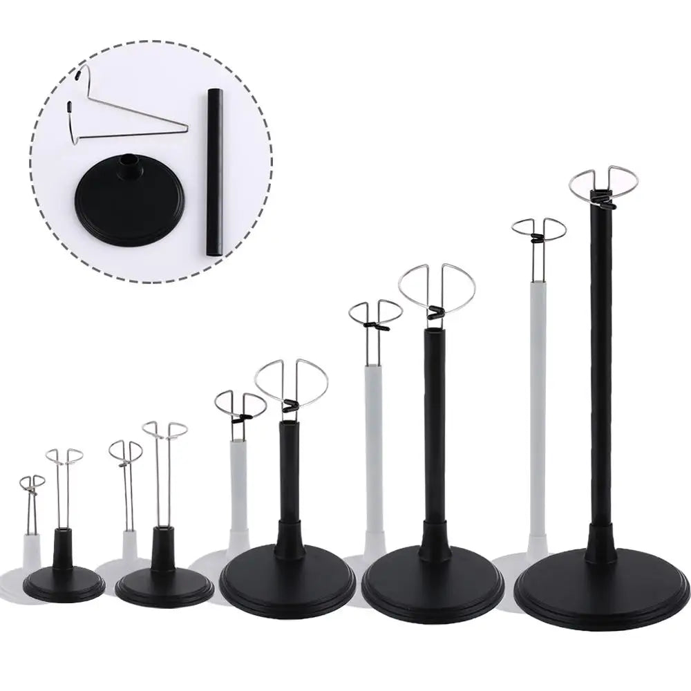 Doll Bracket White Black 15/20/25/35/45CM Adjustable Metal Stand Holder Toy Store Display Support Accessories Toy Store Displ