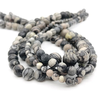 4 6 8 10mm Natural Stone Beads Amethyst Amazonite Agates Jades Loose Round Beads for Jewelry Making Bracelet Necklace DIY - B