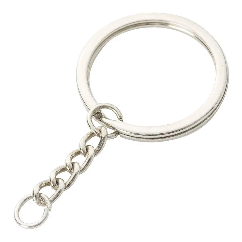 10/50/100pcs Silver Plated Metal Blank Keyring Split Ring Keyfob Key Holder Rings DIY Findings Making Keychain Accessories