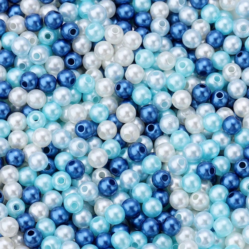 50-1000pcs/Lot Round ABS Imitation Pearl Beads Loose Beads Plastic Acrylic Spacer Bead For Jewelry Making Diy Bracelet Neckla