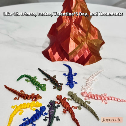 30 pc 3d printed movable joint lizards, colorful and realistic reptile decorations, durable plastic desktop ornaments ons