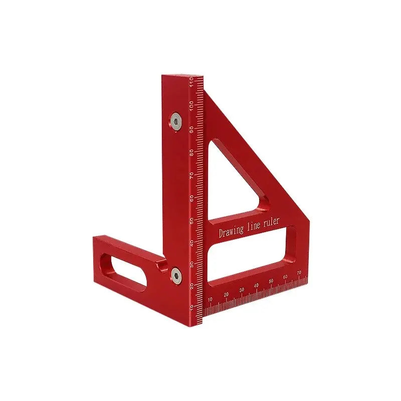 Carpenter Square -Woodworking Square Protractor Aluminum/Plastic Ruler 3D Multi Angle 45/90 Degree Layout Measuring Ruler