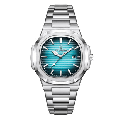 2026 New Luxury Military Man Watch Square Waterproof Luminous Date Week Men Watch Stainless Steel Quartz Men's Watches Reloj+