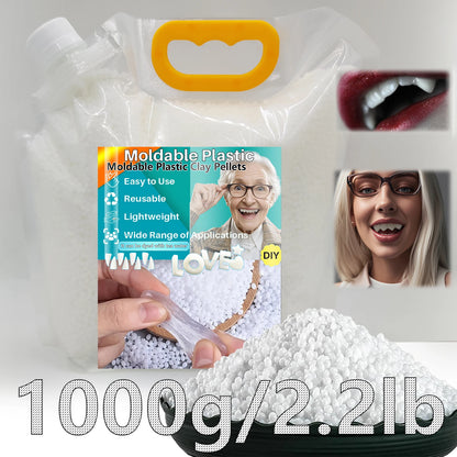 Moldable Plasti - party temporary teeth decoration, thermoplastic bead multi shaped plastic melt reusable hot bead crafts, DI