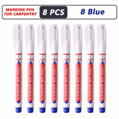 iLMH 1-40PCS Deep Hole Long Nib Head Markers For Metal Perforating Pen Waterproof Bathroom Woodworking Decoration Multi-Purpo
