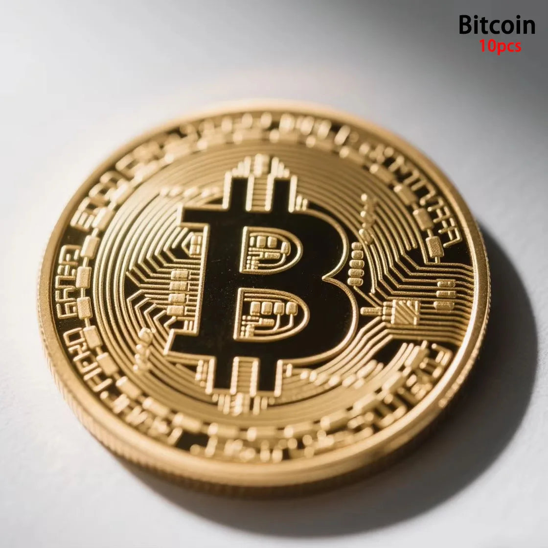 Gold Plated Bitcoin Coin Collectible Art Collection Gift Physical Commemorative Casascius Metal Antique Imitation Happy Birth