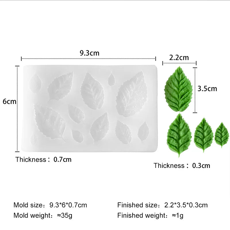DIY Leaf Silicone Mold Leaves Maple Leaf Mold Handmade Soap Epoxy Resin Decoration Mould - F470-1