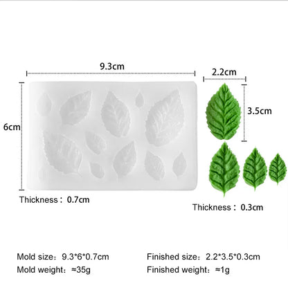 DIY Leaf Silicone Mold Leaves Maple Leaf Mold Handmade Soap Epoxy Resin Decoration Mould - F470-1