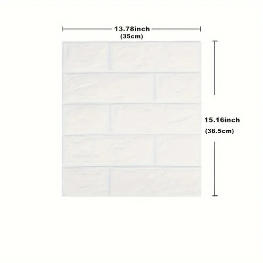 40Pcs 38.5X35cm Imitation Brick Wallpaper Self-adhesive Waterproof Moisture-proof Living Room Background Bedroom Wall Decorat