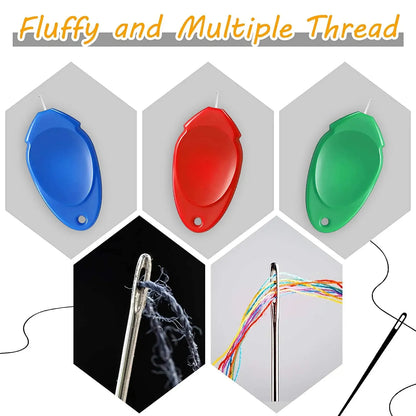 6Pcs Needle Threader Stitch Insertion Tool for Sewing Machine Plastic Wire Loop for Needles Needleswork Threader Sewing Gadge