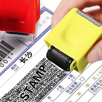 2Pcs Stamp Roller Anti-Theft Protection ID Seal Smear Privacy Confidential Data Guard Information Data Identity Address Block