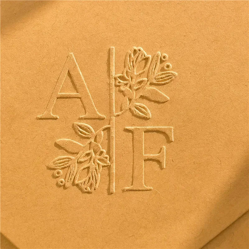 Customize Embossing Stamp Wedding Monogram Embosser Stamp,Personalized 2 initials Embosser Stamp,Wedding gift,hand held embos