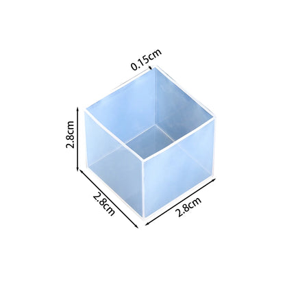 Clear Silicone Cube Molds Large Deep Square Epoxy Resin Mold Transparent Silicone Molds for Resin Casting DIY Jewelry Making 