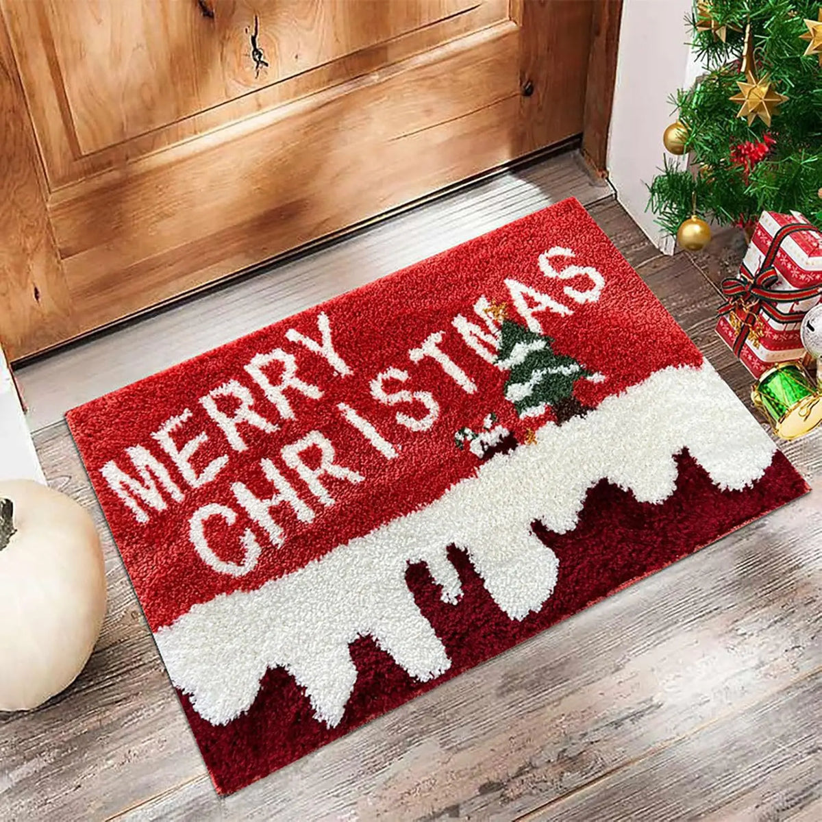 Christmas Door Mat Red Santa Claus Outdoor and indoor Gingerbread Man Carpet New Year 2026 Merry Christmas Home Decor Foot Ma