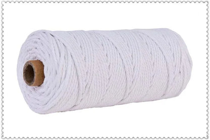 Handmade Boho Decor 4mm 100% Colorful Cotton Cord Rope Thread Twisted Macrame String DIY Home Wedding Decoration Supply 110ya