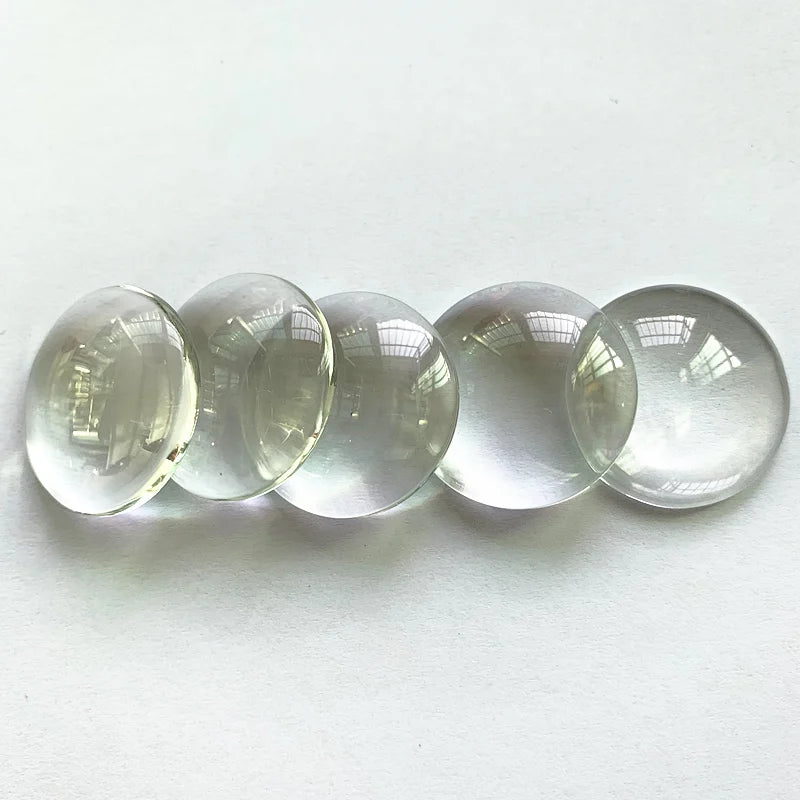 6/8/10/12/14/16/18/20/25/30/35/40mm Flat Transparent Glass Round Cabochons Transparent Dome for DIY Jewelry Making